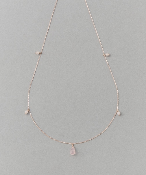 [チェリーブロッサム] K10MPG ローズクォーツ ネックレス