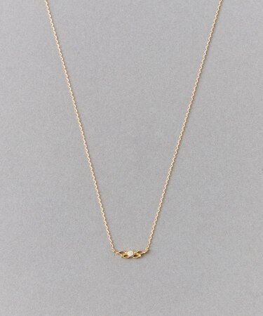 [レースライン] K18YG ダイヤモンド ネックレス