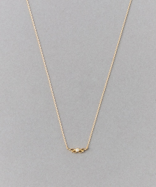 [レースライン] K18YG ダイヤモンド ネックレス