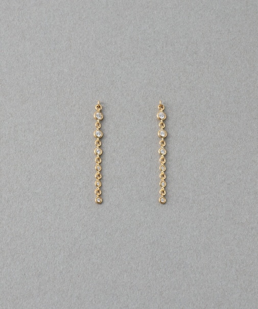 [デュー] K18YG ダイヤモンド ピアス