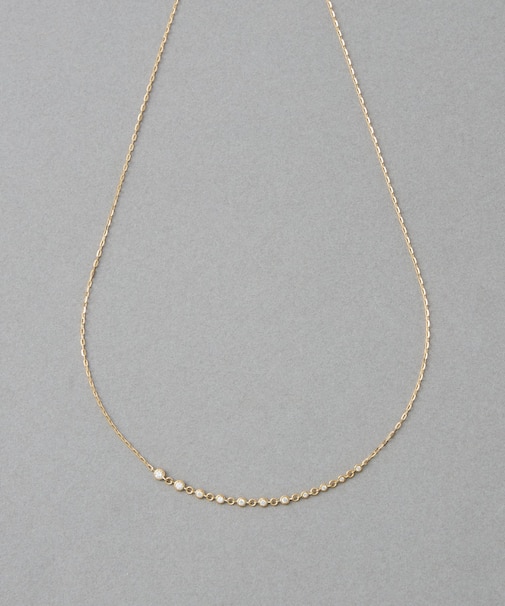 [デュー] K18YG ダイヤモンド ネックレス