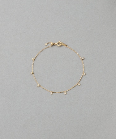 [デュー] K18YG ダイヤモンド ブレスレット