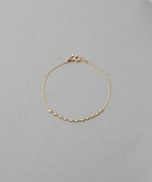 [デュー] K18YG ダイヤモンド ブレスレット