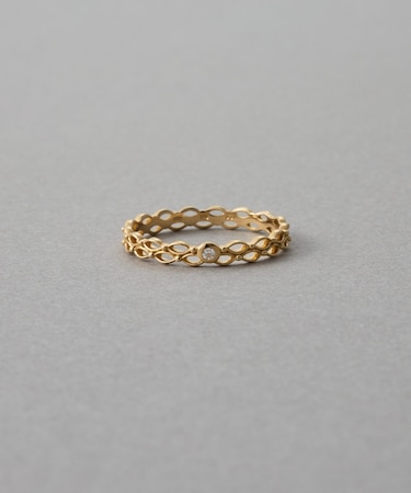 [レースライン] K18YG ダイヤモンド リング