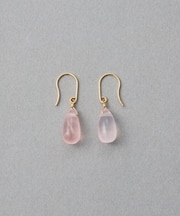 [スウィングドロップ] K10 ナチュラルストーン ピアス