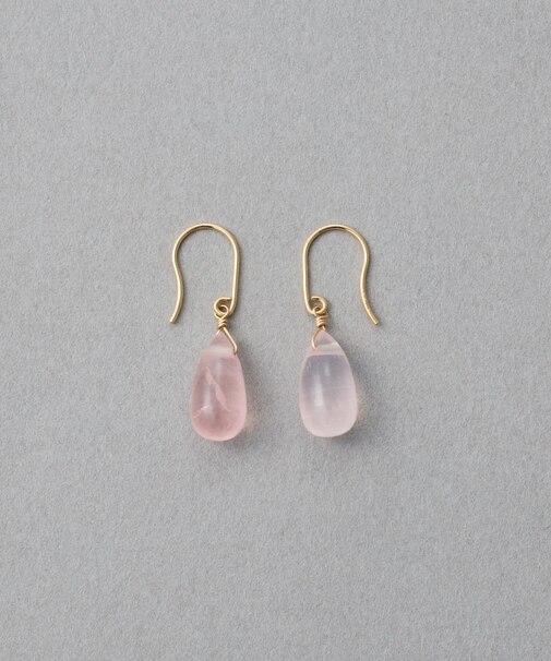 [スウィングドロップ] K10 ナチュラルストーン ピアス