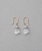 [スウィングドロップ] K10 ナチュラルストーン ピアス