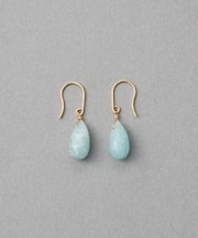 [スウィングドロップ] K10 ナチュラルストーン ピアス