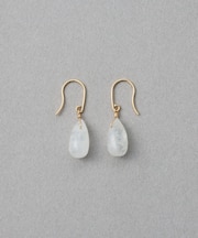 [スウィングドロップ] K10 ナチュラルストーン ピアス