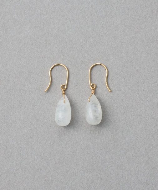 [スウィングドロップ] K10 ナチュラルストーン ピアス