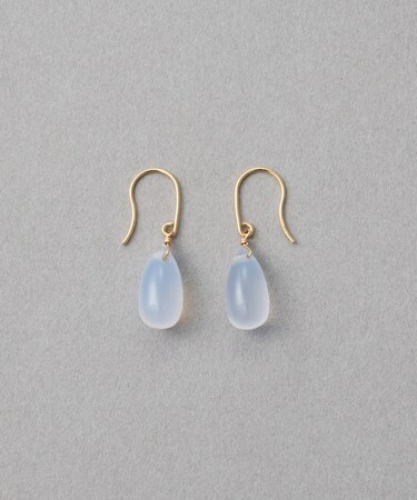 [スウィングドロップ] K10 ナチュラルストーン ピアス