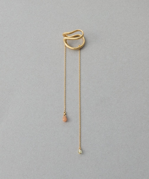 [アシンメトリー] ナチュラルストーン イヤーカフ