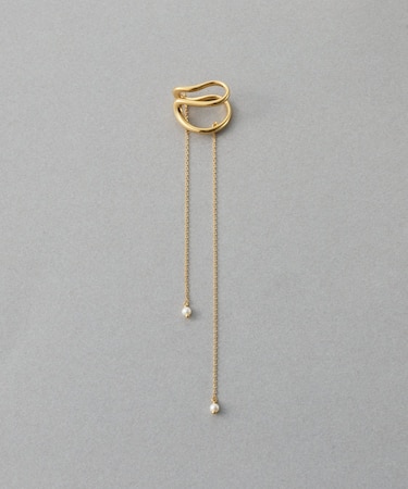 [アシンメトリー] ナチュラルストーン イヤーカフ