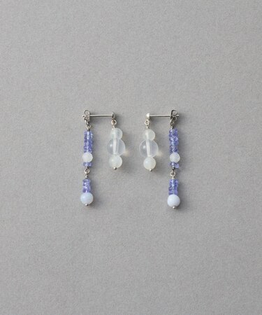 [アシンメトリー] ナチュラルストーン ピアス