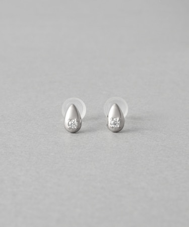 ドロップ キュービック ピアス