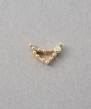 [ゾディアック] K10YG ダイヤモンド ピアス /やぎ座