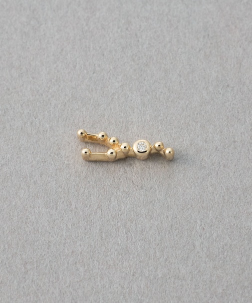 [ゾディアック] K10YG ダイヤモンド ピアス /おうし座
