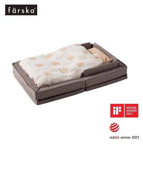 〇ファルスカ コンパクトベッド Free メランジブラウン