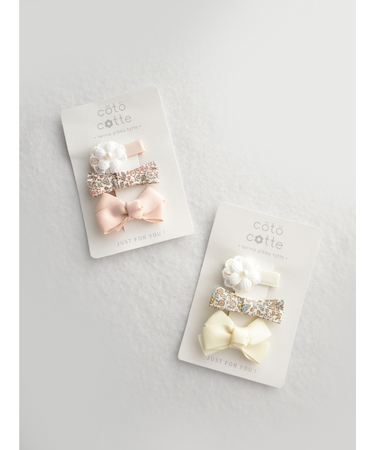 花柄 ヘアクリップ SET