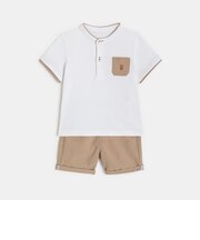 【OBAIBI】鹿の子Tシャツ&ショートパンツセット