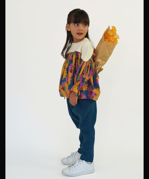 ワイドウェルニットコール ロングパンツ