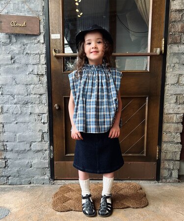 11ozスラブデニム膝丈スカート