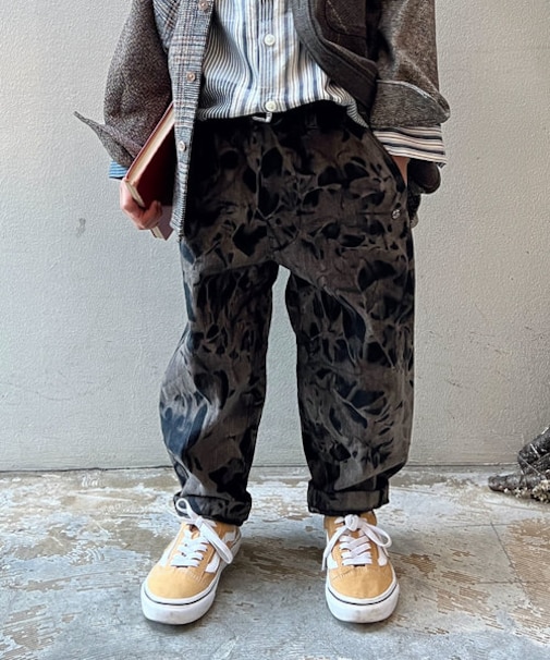 Randomly Bleached Denim Pants