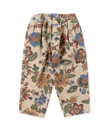 Botanical Print Corduroy Pants