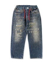 12oz HOME MADE Denim Scribble Easy Pants