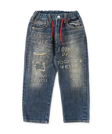 12oz HOME MADE Denim Scribble Easy Pants