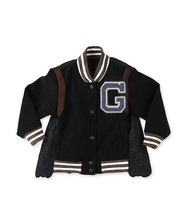 Scallaped Quilt Varsity Jacket