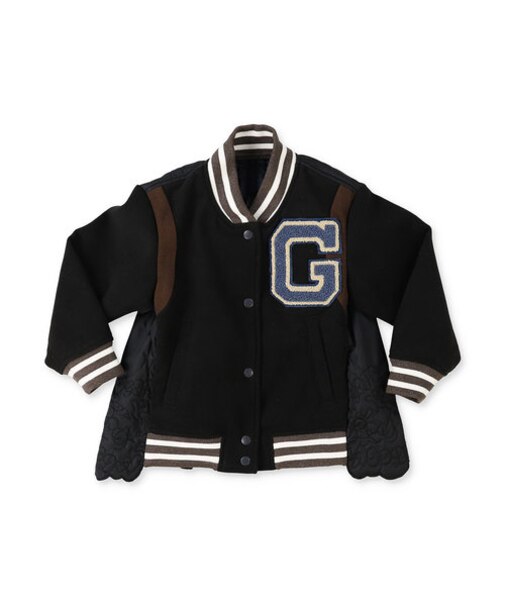 Scallaped Quilt Varsity Jacket