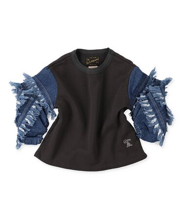 Vitage Fleece Ruffled Sleeve Sweatshirt