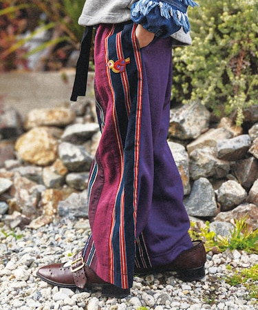 Striped Twill Bird Pants