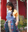 Checked Switching Pleats Jumper Skirt