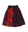 Mix Checked Ribbon Skirt