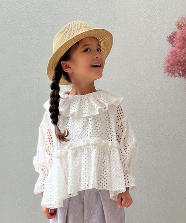 Cutwork Lacy Smocked Blouse