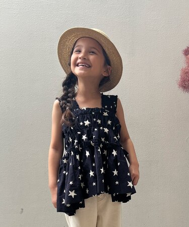 Star Jacquard and Frill Camisole