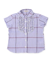 Frill Gingham Plaid Shirt