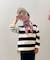 Cotton Knit Striped Long Sleeve Tee