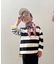 Cotton Knit Striped Long Sleeve Tee