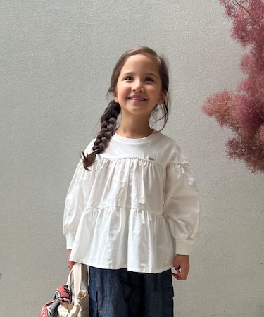 Smooth Cotton Jersey Tiered Tee