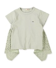 Smooth Cotton Jersey and Cutwork Lace Tee