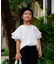 Smooth Cotton Jersey and Frill Sleeve Tee