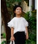Smooth Cotton Jersey and Frill Sleeve Tee