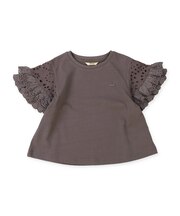 Smooth Cotton Jersey and Frill Sleeve Tee