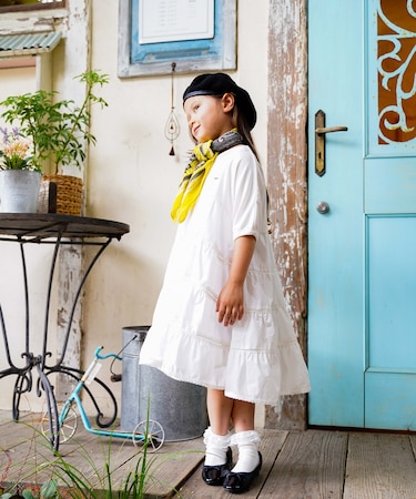 Smooth Cotton Jersey and Tiered Dress