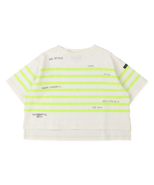 Cotton Jersey Striped and Printed Tee