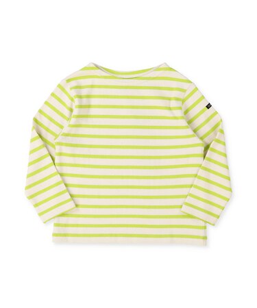 Striped Cotton Jersey Boatneck Tee