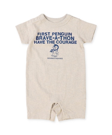 Cotton Jersey PENGUIN Baby Rompers